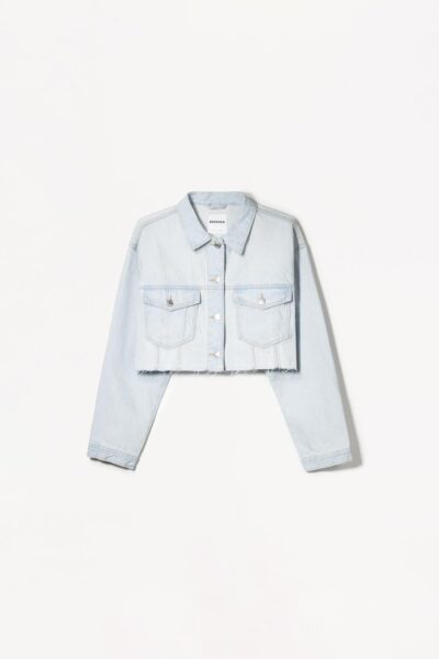 Crop Denim Ceket - Resim 2