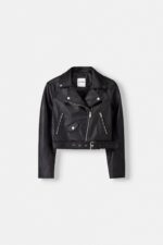 Suni Deri Biker Ceket - Resim 2