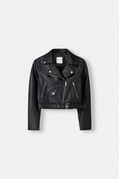 Suni Deri Biker Ceket - Resim 2