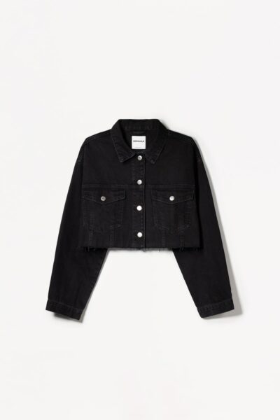 Crop Denim Ceket - Resim 2