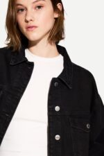 Crop Denim Ceket - Resim 3