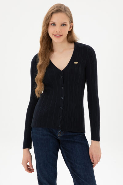 Kadin Lacivert Basic Triko Hirka 50313580 Vr033 - Resim 1