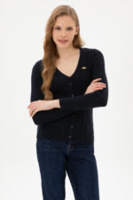 Kadin Lacivert Basic Triko Hirka 50313580 Vr033 - Resim 3