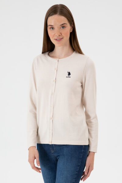 Kadin Krem Basic Triko Hirka 50313624 Vr071 - Resim 1