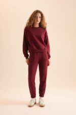 Regular Fit Normal Kalip Basic Duz Ici Kalin Polarli Esofman Takimi D8022Axns - Resim 2