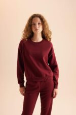 Regular Fit Normal Kalip Basic Duz Ici Kalin Polarli Esofman Takimi D8022Axns - Resim 3