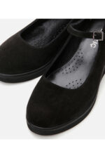 Hakiki Deri Hotic Siyah Dolgu Topuklu Ayakkabi - Resim 3