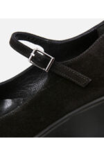 Hakiki Deri Hotic Siyah Dolgu Topuklu Ayakkabi - Resim 4