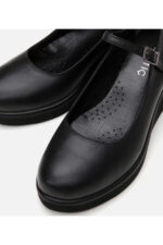 Hakiki Deri Hotic Siyah Dolgu Topuklu Ayakkabi - Resim 3