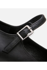 Hakiki Deri Hotic Siyah Dolgu Topuklu Ayakkabi - Resim 4