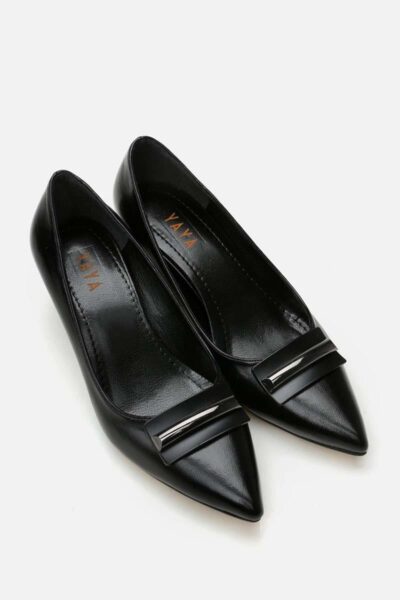 Siyah Kadin Topuklu Ayakkabi - Resim 2