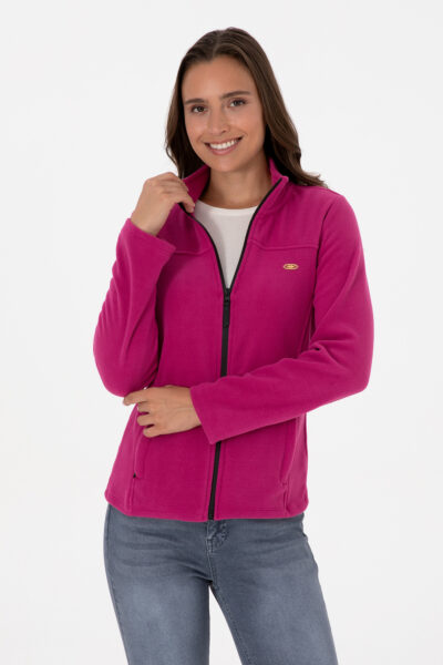 Kadin Fusya Fermuarli Dik Yaka Polar Sweatshirt 50316729 Vr023 - Resim 1