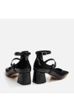 Mary Jane Siyah Yaya Kadin Kalin Topuk - Resim 3