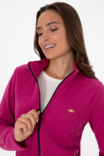 Kadin Fusya Fermuarli Dik Yaka Polar Sweatshirt 50316729 Vr023 - Resim 2