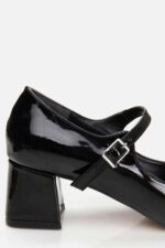 Siyah Kadin Klasik Topuklu Ayakkabi 01Ayy299070A100 - Resim 4