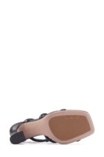 Glanze 3Pr Siyah Kadin Topuklu Sandalet - Resim 4