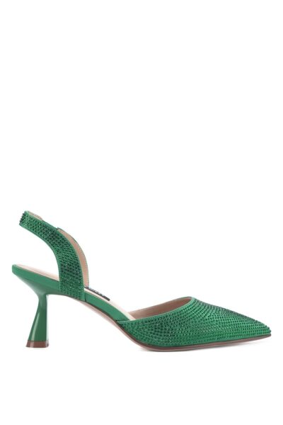 Kena 2Pr Yesil Kadin Topuklu Ayakkabi - Resim 1