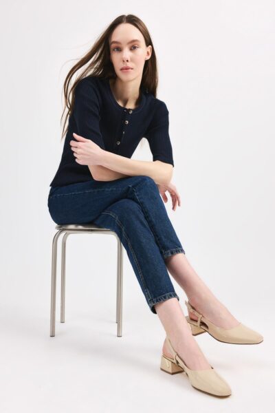 Bej Klasik Topuklu Ayakkabi 01Ayy308200A310 - Resim 2