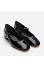 Mary Jane Siyah Yaya Kadin Kalin Topuk - Resim 2