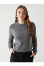 Lcw Vision Gri Bisiklet Yaka Kadin Triko Kazak - Resim 1