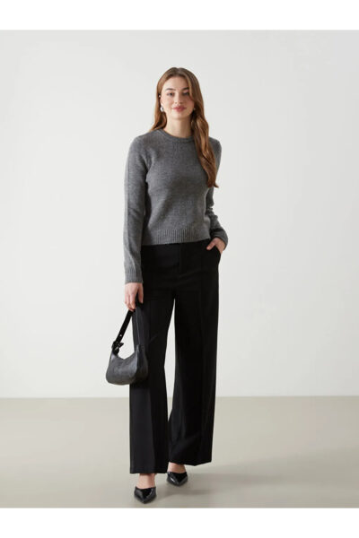 Lcw Vision Gri Bisiklet Yaka Kadin Triko Kazak - Resim 2