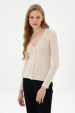 Kadin Krem Basic Triko Hirka 50313580 Vr071 - Resim 1