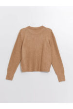 Bisiklet Yaka Kadin Triko Kazak W49706Z8 - Resim 2