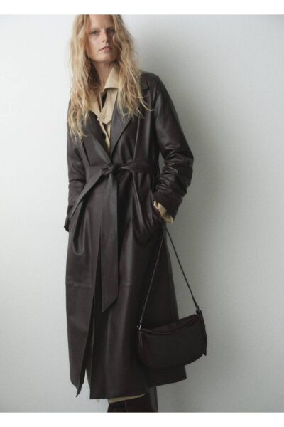 Tabaklanmis Gorunumlu Oval Capraz Canta - Resim 2