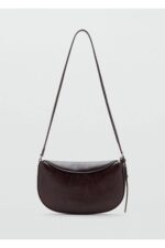 Tabaklanmis Gorunumlu Oval Capraz Canta - Resim 3