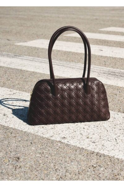 Orgu Desenli Bowling Cantasi - Resim 2