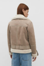 Ici Suni Kurklu Biker Ceket - Resim 3