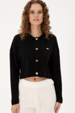 Kadin Siyah Triko Hirka 50297152 Vr046 - Resim 3