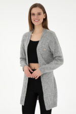 Kadin Gri Melanj Triko Hirka 50297102 Vr086 - Resim 1