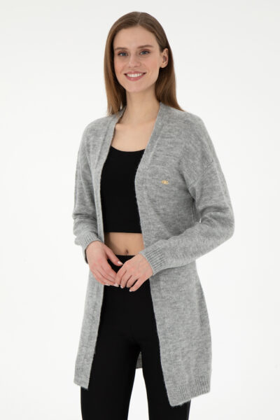 Kadin Gri Melanj Triko Hirka 50297102 Vr086 - Resim 1