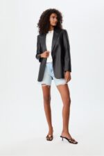 Suni Deri Blazer - Resim 2