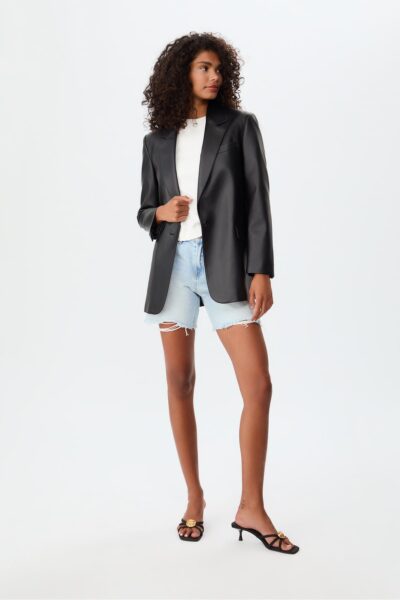 Suni Deri Blazer - Resim 2