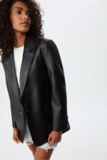 Suni Deri Blazer - Resim 3