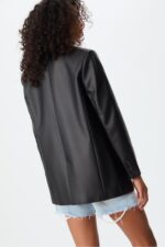 Suni Deri Blazer - Resim 4