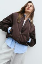 Kombine Bomber Ceket - Resim 1