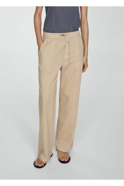 Beli Elastik Pamuklu Pantolon - Resim 1