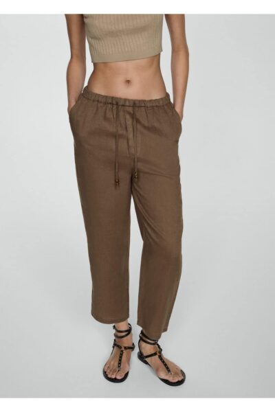 Keten Jogger Pantolon - Resim 1