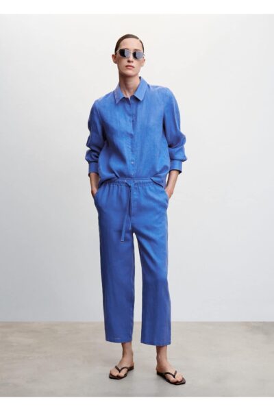 Keten Jogger Pantolon - Resim 2