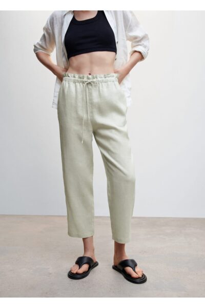 Keten Jogger Pantolon - Resim 1