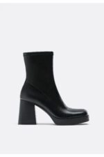 Kadin Siyah Kadin Platform Topuklu Bot 19913670 - Resim 1