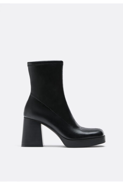 Kadin Siyah Kadin Platform Topuklu Bot 19913670 - Resim 1