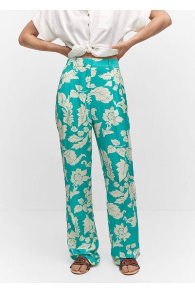 Duz Kesimli Desenli Pantolon - Resim 1