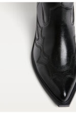 Kadin Siyah Kontrast Topuklu Bilekte Bot 19900670 - Resim 3