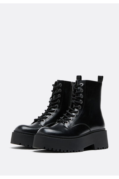 Kadin Siyah Bagcikli Duz Bot 19956670 - Resim 1