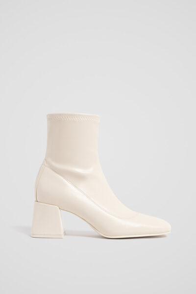 Blok Topuklu Suni Rugan Bilekte Bot - Resim 1