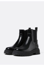 Kadin Siyah Duz Chelsea Bot 19951670 - Resim 4